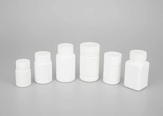 Bouteilles en plastique vides blanches de médecine avec le couvercle à visser 30ml 60ml 100ml