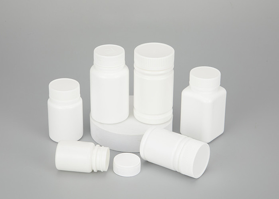 Bouteilles de pilule en plastique de couvercle à visser 60ml 120ml blanches pour le produit chimique de médecine