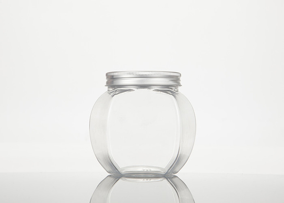 Conteneur en plastique de pot d'ANIMAL FAMILIER de catégorie comestible avec les couvercles en aluminium 65mm