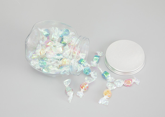 Conteneur en plastique de pot d'ANIMAL FAMILIER de catégorie comestible avec les couvercles en aluminium 65mm