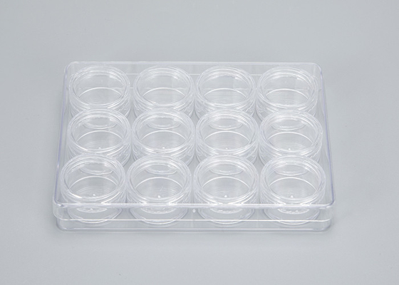 Pots crèmes cosmétiques ronds clairs avec le matériel du couvercle 10g 15g picoseconde