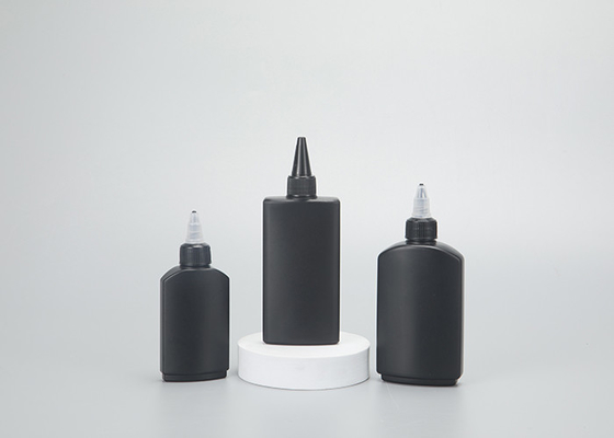 bouteille supérieure d'applicateur d'huile de chapeau de tatouage d'animal familier de noir de 60 120 ml d'encre de bouteille de torsion en plastique de compression