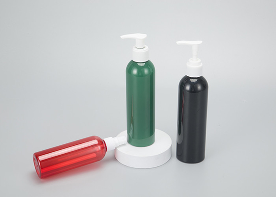 Pompes en acier inoxydable recyclables Bouteille de distributeur en plastique Forme ronde