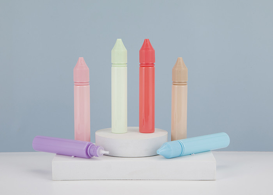 Bouteilles colorées de jus de vape de chapeau de bourreur de bouteille colorée d'E de bouteille liquide de 30ML