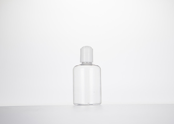 le plastique de rond de 0.5oz 1oz 2oz 3oz 4oz Cosmo met l'ANIMAL FAMILIER en bouteille clair avec le chapeau de disque de presse