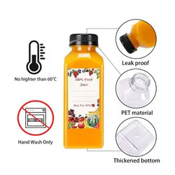 100 ml 350 ml 500 ml 1000 ml Bouteilles de jus en plastique Bouteilles de thé froid Bouteilles jetables de thé au lait Bouteille en PET de 1 litre avec bouchon