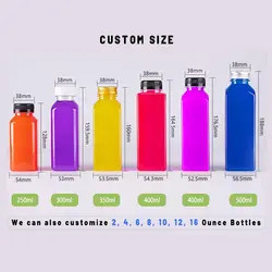 Impression personnalisée 500 ml PET bouteilles d'eau potable en plastique pour jus et boissons