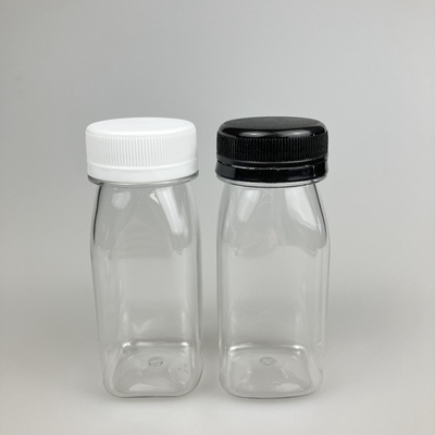 Bouteille de jus carrée de 60 ml Bouteille à boire Bouteille à boire carrée avec bouchon multicolore