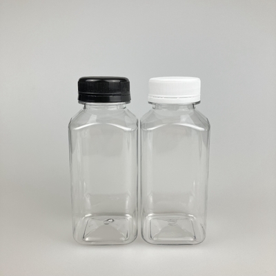 8 oz 16 oz contenant de jus en plastique clair carré avec PP Cap