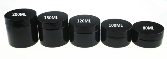 50 ml 100 ml récipients en vrac pour les cosmétiques de couleur noire