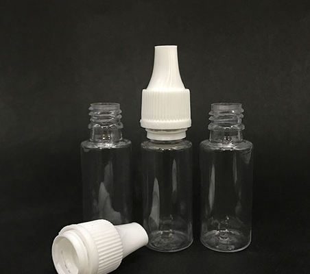 Flacon à goutte à goutte de 10 ml (noir transparent) RECUSABLE, bouchon étanche aux enfants