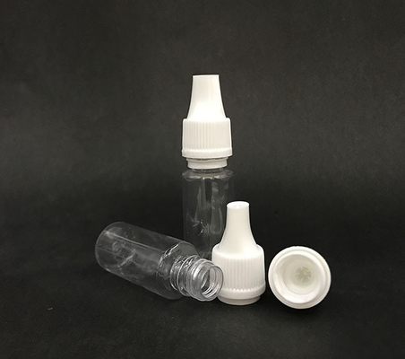 Flacon à goutte à goutte de 10 ml (noir transparent) RECUSABLE, bouchon étanche aux enfants