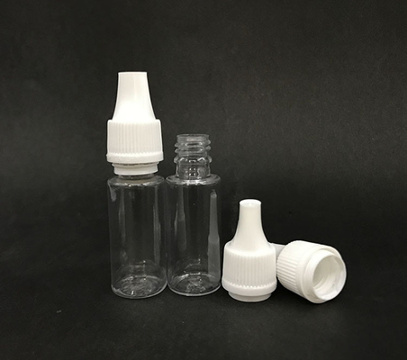 Flacon à goutte à goutte de 10 ml (noir transparent) RECUSABLE, bouchon étanche aux enfants