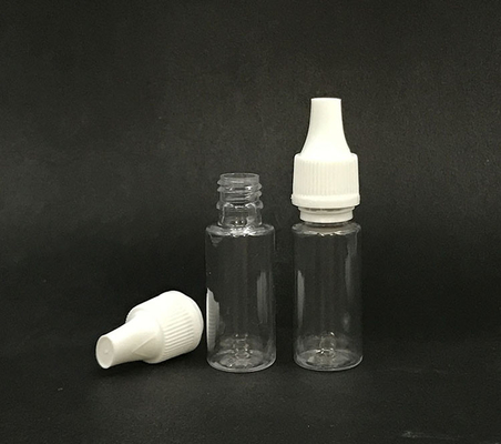 Flacon à goutte à goutte de 10 ml (noir transparent) RECUSABLE, bouchon étanche aux enfants