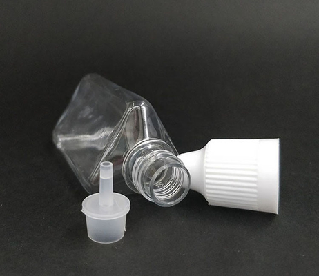 Bouteille en plastique de 30 ml en forme triangulaire PET avec pointe de gouttelette