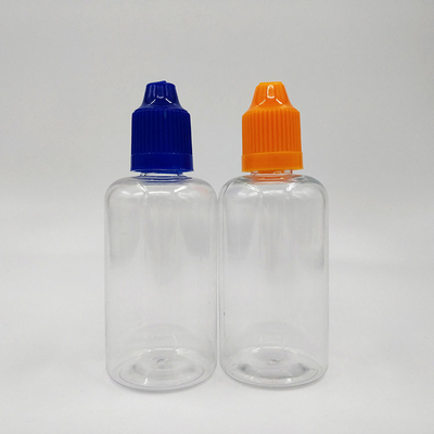Matériau PET de 50 ml avec bouchon en PP Bouteilles gouttelettes en plastique