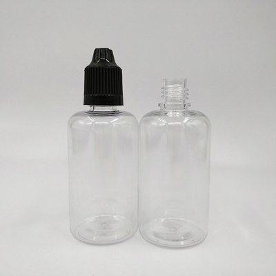 Matériau PET de 50 ml avec bouchon en PP Bouteilles gouttelettes en plastique