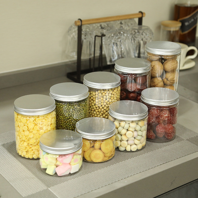 Contenants de stockage en plastique de 65 mm de diamètre, contenants cosmétiques, pots avec marque personnalisée