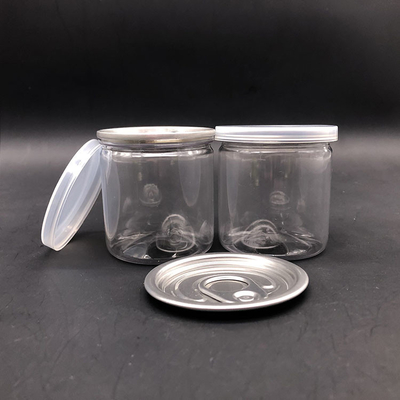 Produit alimentaire vide Bouteilles en plastique transparent Contenant de stockage PET Bouteille de maçonnerie BPA Bouteille en plastique libre avec capuchon en plastique