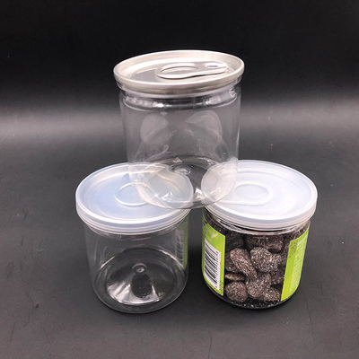 Contenant de lavage du corps cosmétique clair de 140 ml, pots en plastique vides pour animaux de compagnie avec couvercle en plastique