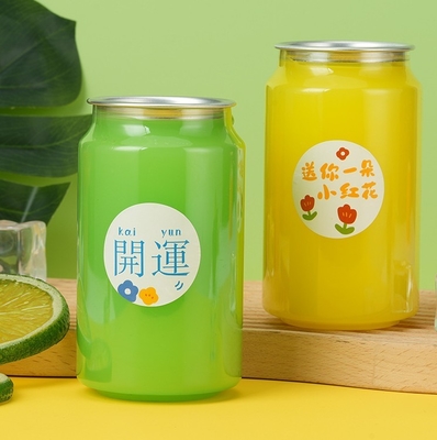 Boîte à boisson en plastique ergonomique de 330 ml avec anneau de traction