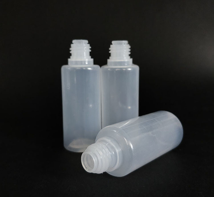 Personnaliser les bouteilles de gouttelette en plastique en noir transparent avec bouchon à vis