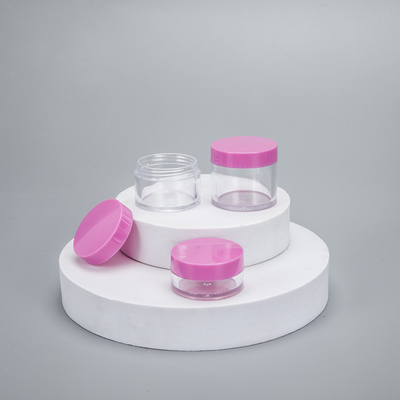 Contenant de crème pour le visage en plastique PS vide 5g 10g 15g 20g pot cosmétique avec couvercle coloré