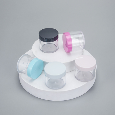 Contenant de crème pour le visage en plastique PS vide 5g 10g 15g 20g pot cosmétique avec couvercle coloré