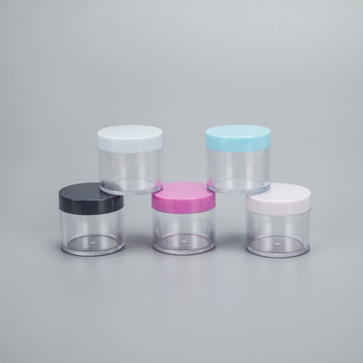 Contenant de crème pour le visage en plastique PS vide 5g 10g 15g 20g pot cosmétique avec couvercle coloré