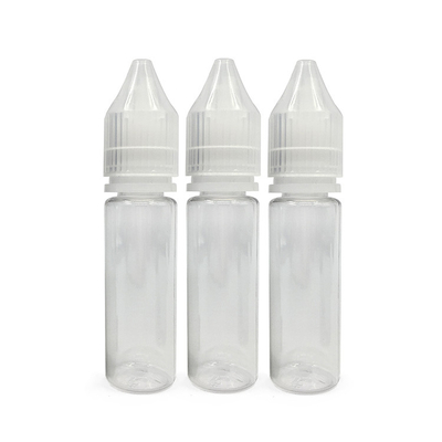 Bouteilles en plastique PET de 15 ml pour le jus d' huile essentielle avec scellant de bouchon de bouteille