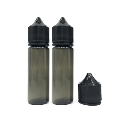 Bouteille de gouttelette en PET liquide compressable de 50 ml avec couvercle/capuchon noir ou blanc