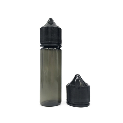 Bouteille de gouttelette en PET liquide compressable de 50 ml avec couvercle/capuchon noir ou blanc