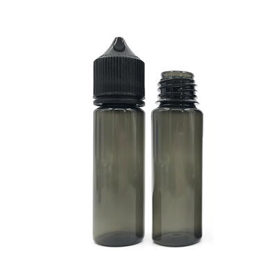 Bouteille de gouttelette en PET liquide compressable de 50 ml avec couvercle/capuchon noir ou blanc