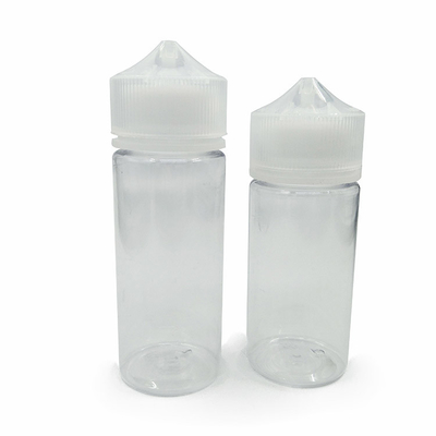 Bouteille à gouttelette d'huile claire de 120 ml avec gouttelette noire/blanche
