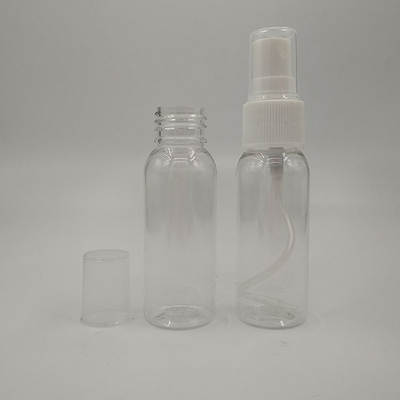 Vente en gros personnalisée 1 oz 2 oz 30 ml 50 ml 150 ml vide transparent clair Boston pompe à pulvérisation ronde bouteilles en plastique pour animaux de compagnie pour l'alcool