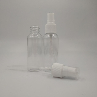 Vente en gros personnalisée 1 oz 2 oz 30 ml 50 ml 150 ml vide transparent clair Boston pompe à pulvérisation ronde bouteilles en plastique pour animaux de compagnie pour l'alcool