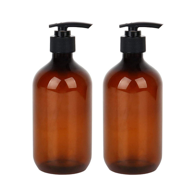 Bouteille de lotion en plastique PET 500 ml ampère vide de 16 oz avec pompe pour shampooing