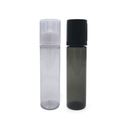 Bouteille en plastique à couvercle plat de 10 ml Couleur noire translucide