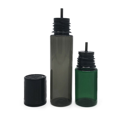 Bouteille en plastique à couvercle plat de 10 ml Couleur noire translucide