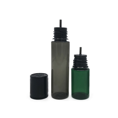 Bouteille en plastique à couvercle plat de 10 ml Couleur noire translucide