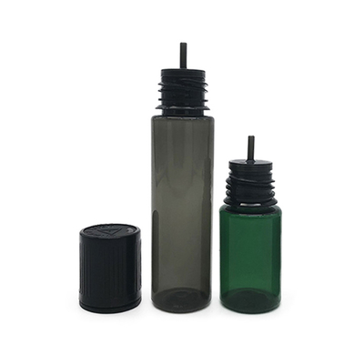 Bouteille en plastique à couvercle plat de 10 ml Couleur noire translucide