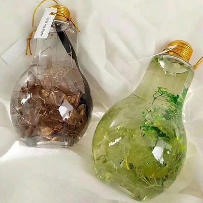 Bouteille de jus en forme d' ampoule en plastique de 500 ml avec bouchon en aluminium Bouteille de boisson en plastique en forme d' ampoule