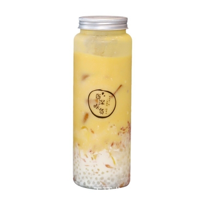 Bouteilles de thé au lait modernes avec poignée en plastique PET transparent et couleur personnalisable