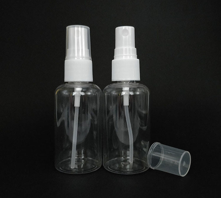 Bouteille de pulvérisation en plastique PET ronde transparente Surface lisse Durable Utilisation quotidienne Capacités diverses