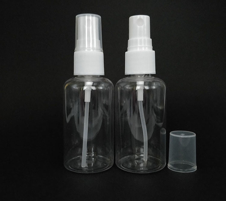 Bouteille de pulvérisation en plastique PET ronde transparente Surface lisse Durable Utilisation quotidienne Capacités diverses