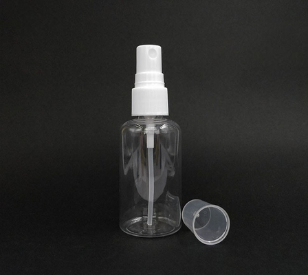 Bouteille de pulvérisation en plastique PET ronde transparente Surface lisse Durable Utilisation quotidienne Capacités diverses