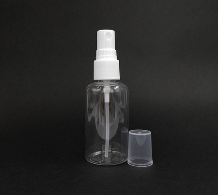 Bouteille de pulvérisation en plastique PET ronde transparente Surface lisse Durable Utilisation quotidienne Capacités diverses