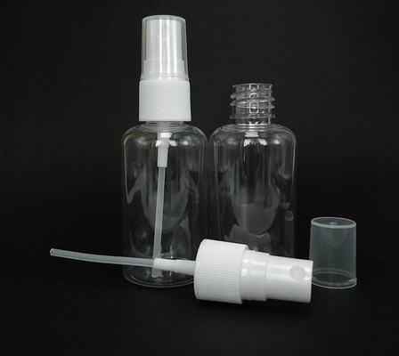 Bouteille de pulvérisation en plastique PET ronde transparente Surface lisse Durable Utilisation quotidienne Capacités diverses