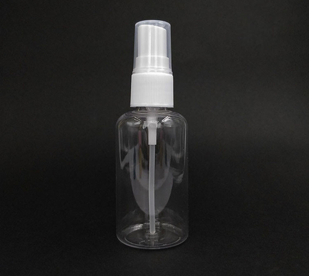 Bouteille de pulvérisation en plastique PET ronde transparente Surface lisse Durable Utilisation quotidienne Capacités diverses