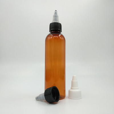 Bouteilles à vis en plastique transparent sur mesure avec panneau d'étiquette personnalisé et finition du cou à vis